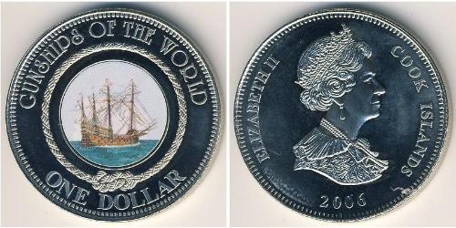 1 Доллар Cook Islands (1965 - ) Никель/Медь Елизавета II (1926-2022)