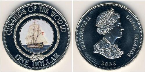 1 Доллар Cook Islands (1965 - ) Никель/Медь Елизавета II (1926-2022)