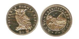 1 Доллар Eritrea (1993 - ) Никель/Медь 