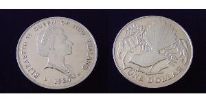 1 Доллар Новая Зеландия Никель/Медь Елизавета II (1926-2022)