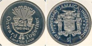 1 Доллар Ямайка (1962 - ) Никель/Медь 