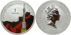 1 Доллар Cook Islands (1965 - ) Серебро Елизавета II (1926-2022)
