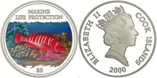 1 Доллар Cook Islands (1965 - ) Серебро Елизавета II (1926-2022)