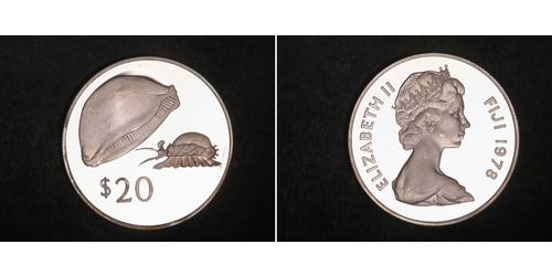 1 Доллар Fiji (1970 - ) Серебро Елизавета II (1926-2022)