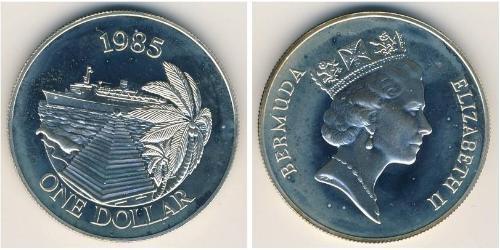 1 Доллар Бермудские Острова Серебро Елизавета II (1926-2022)