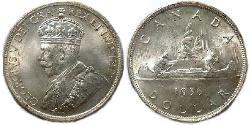 1 Доллар Канада Серебро Георг V (1865-1936)