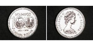 1 Доллар Канада Серебро Елизавета II (1926-2022)