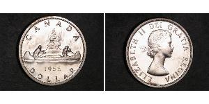 1 Доллар Канада Серебро Елизавета II (1926-2022)