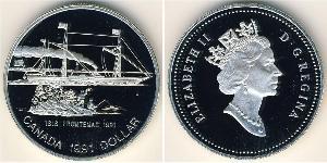 1 Доллар Канада Серебро Елизавета II (1926-2022)