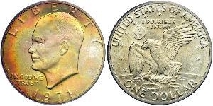 1 Доллар США (1776 - ) Серебро Дуайт Дэвид Эйзенхауэр (1890-1969)