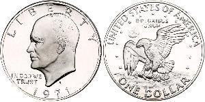 1 Доллар США (1776 - ) Серебро Дуайт Дэвид Эйзенхауэр (1890-1969)