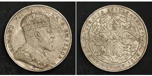 1 Доллар Стрейтс-Сетлментс (1826 - 1946) Серебро Эдуард VII (1841-1910)