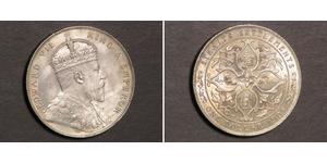 1 Доллар Стрейтс-Сетлментс (1826 - 1946) Серебро Эдуард VII (1841-1910)