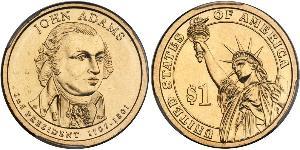 1 Доллар США (1776 - ) Цинк/Медь Джон Адамс (1735-1826)