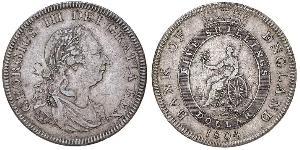 1 Доллар / 5 Шиллинг Британская империя (1497 - 1949) / Соединённое королевство Великобритании и Ирландии (1801-1922) Серебро Георг III (1738-1820)