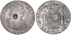 1 Доллар / 8 Реал Соединённое королевство Великобритании и Ирландии (1801-1922) / Новая Испания (1519 - 1821) Серебро Карл IV король Испании (1748-1819) / Георг III (1738-1820)