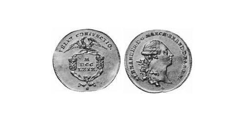 1 Дукат Ансбах (княжество) (1398–1792) Золото Charles Alexander, Margrave of Brandenburg-Ansbach (1736 – 1806)