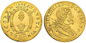 1 Дукат Аугсбург (1276 - 1803) Золото Ferdinand III, Holy Roman Emperor (1608-1657)