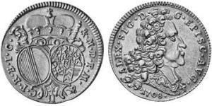 1 Дукат Аугсбург (1276 - 1803) Золото Alexander Sigismund von der Pfalz-Neuburg (1663–1737)
