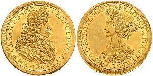 1 Дукат Аугсбург (1276 - 1803) Золото Леопольд I Габсбург(1640-1705)