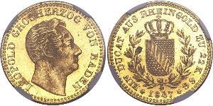 1 Дукат Велике герцогство Баден (1806-1918) Золото Leopold, Grand Duke of Baden (1790 – 1852)