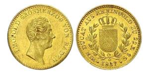 1 Дукат Великое герцогство Баден (1806-1918) Золото Леопольд (великий герцог Баденский)(1790 – 1852)