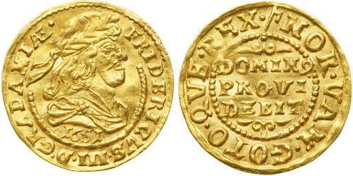 1 Дукат Датське-норвежське королівство (1536-1814) Золото Фредерик III (король Дании) (1609 -1670)