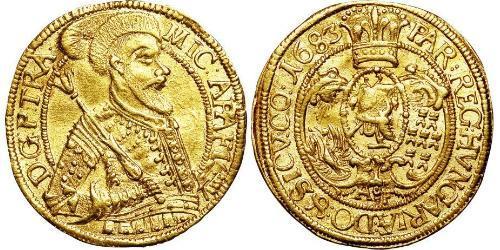 1 Дукат Княжество Трансильвания (1571-1711) Золото Михай I Апафи (1632 - 1690)