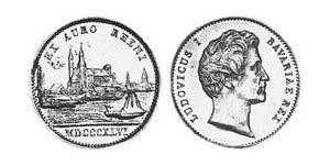 1 Дукат Королевство Бавария (1806 - 1918) Золото Людвиг I (король Баварии)(1786 – 1868)