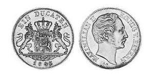 1 Дукат Королевство Бавария (1806 - 1918) Золото Максимилиан II (король Баварии)(1811 - 1864)