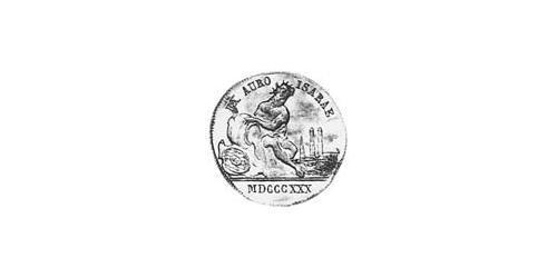 1 Дукат Королевство Бавария (1806 - 1918) Золото Людвиг I (король Баварии)(1786 – 1868)