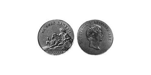 1 Дукат Королевство Бавария (1806 - 1918) Золото Людвиг I (король Баварии)(1786 – 1868)