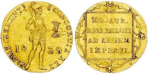 1 Дукат Королевство Нидерланды (1815 - ) Золото 