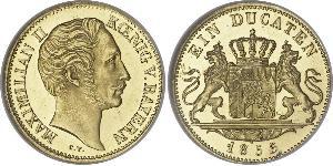 1 Дукат Королівство Баварія (1806 - 1918) Золото Максиміліан II (король Баварії)(1811 - 1864)