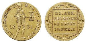 1 Дукат Королівство Нідерланди (1815 - ) Золото 
