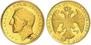1 Дукат Королівство Югославія (1918-1943) Золото Alexander I of Yugoslavia (1888 - 1934)