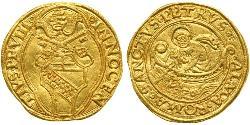 1 Дукат Папская область (752-1870) Золото Иннокентий VIII (1432 -1492)