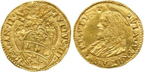 1 Дукат Папська держава (752-1870) Золото Юлій III (1487- 1555)