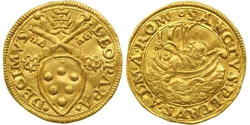 1 Дукат Папська держава (752-1870) Золото Лев Х (1475 -1521)