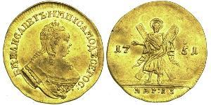 1 Дукат Российская империя (1720-1917) Золото Елизавета  I Петровна (1709-1762)