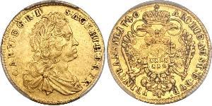 1 Дукат Священная Римская империя (962-1806) Золото Карл VI император Св. Римской империи (1685-1740)