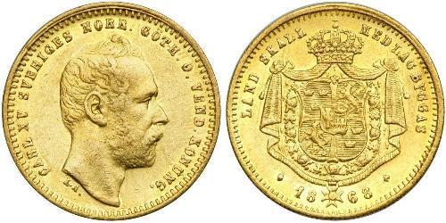 1 Дукат Швеція Золото Карл XV (1826 - 1872)