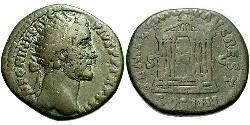 1 Дупондий Римская империя (27BC-395) Бронза Антонин Пий  (86-161)