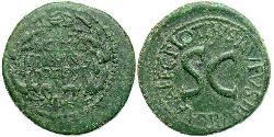 1 Дупондий Римская империя (27BC-395) Бронза Октавиан Август (63BC- 14) 