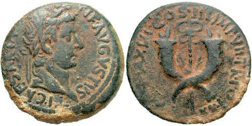 1 Дупондий Римская империя (27BC-395) Бронза Тиберий Клавдий Нерон (42 BC-37)
