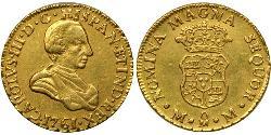 1 Ескудо Нова Іспанія (1519 - 1821) Золото Карл III король Іспанії (1716 -1788)
