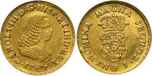 1 Ескудо Нова Ґранада (1717 - 1819) Золото Карл III король Іспанії (1716 -1788)