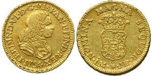 1 Ескудо Перу Золото Фердинанд VI  король Іспаніі (1713-1759)