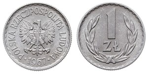 1 Злотий Польська Народна Республіка (1952-1990) Алюміній 