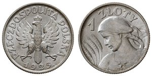 1 Злотий Польська республіка (1918 - 1939) Срібло 